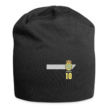 Danemark Football Armoiries danoises Drapeau Dynamite - Bonnet en jersey - noir - Devant