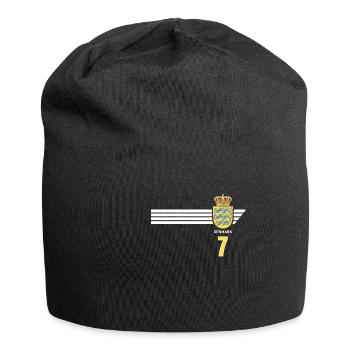 Danemark Football Armoiries danoises Drapeau Dynamite - Bonnet en jersey - noir - Devant