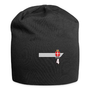 Danemark Football Armoiries danoises Drapeau Dynamite - Bonnet en jersey - noir - Devant