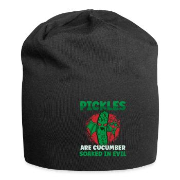 Funny Pickles Are Cucumbers - Jersey-Beanie - Schwarz - Vorne