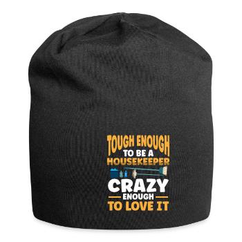 Funny Housekeeper Love It - Jersey-Beanie - Schwarz - Vorne