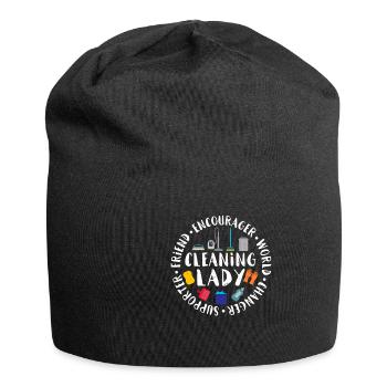 Housekeeping Cleaning Lady Supporter - Jersey-Beanie - Schwarz - Vorne