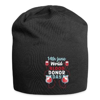 World Blood Donor Day - Jersey-Beanie - Schwarz - Vorne