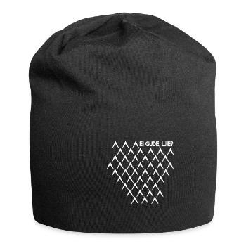 Ei Gude Wie Gerippt Abbelwoiglas Muster Cider - Jersey-Beanie - Schwarz - Vorne