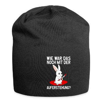 Sarkasmus Mörder Osterhase Auferstehung Halloween - Jersey-Beanie - Schwarz - Vorne