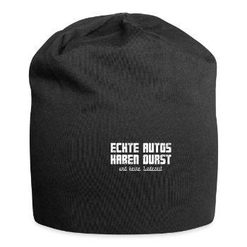 Echte Autos haben Durst Motorschau Benzin PS - Jersey-Beanie - Schwarz - Vorne