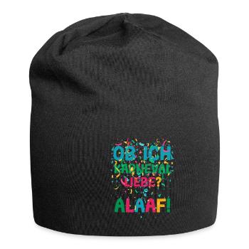 Que j’aime le carnaval Alaaf Confettis du carnaval - Bonnet en jersey - noir - Devant