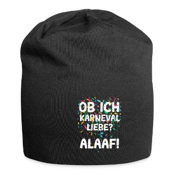 Que j’aime le carnaval Alaaf Confettis du carnaval - Bonnet en jersey - noir - Devant