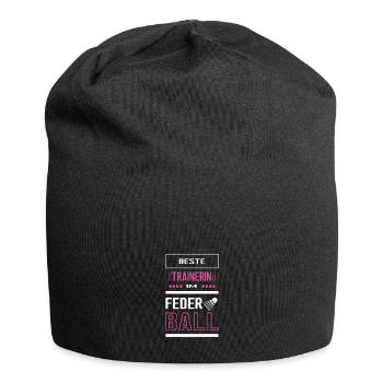 Beste Federball Trainerin Federballtrainerin - Jersey-Beanie - Schwarz - Vorne