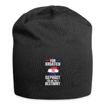 Croate Croate Croatie - Bonnet en jersey - noir - Devant