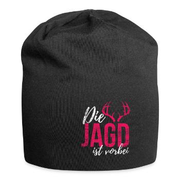 Die Jagd ist vorbei Hochzeit Braut JGA heiraten - Jersey-Beanie - Schwarz - Vorne