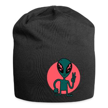 Aliens Außerirdische Existenz Lustiger Spruch Kind - Jersey-Beanie - Schwarz - Vorne