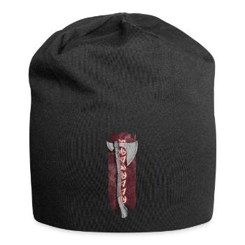 Extraterrestrial Fury: Axe with Glowing Red Text - Jersey Beanie - black - Front