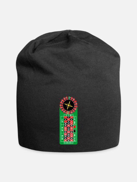 Roulette Casino Logo - Jersey-Beanie - Schwarz