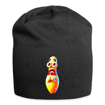Ängstliche Kegel Bowling - Jersey-Beanie - Schwarz - Vorne