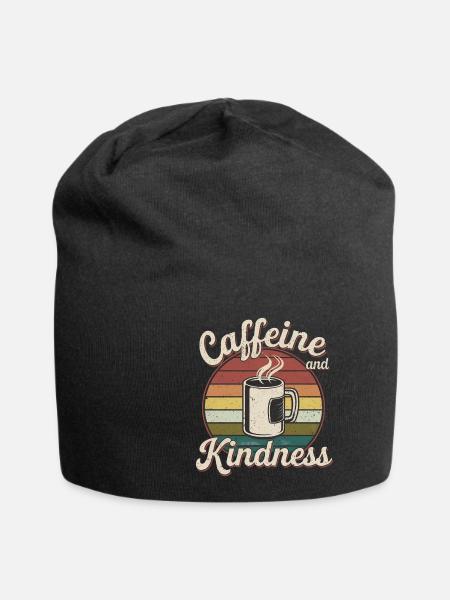 Caffeine And Kindness 12 - Jersey-Beanie - Schwarz