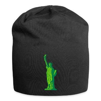 8bit Freiheitsstatue - Jersey-Beanie - Schwarz - Vorne