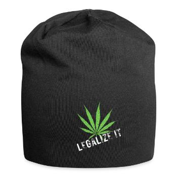 Legalize Weed Kiffer Shirt - Jersey-Beanie - Schwarz - Vorne