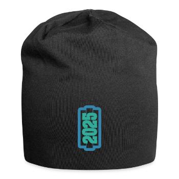 Jahr 2025 - Jersey-Beanie - Schwarz - Vorne
