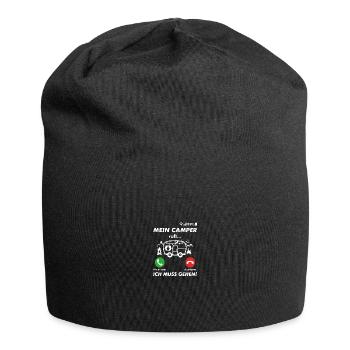 Camping Camper Campen anrufen - Jersey-Beanie - Schwarz - Vorne
