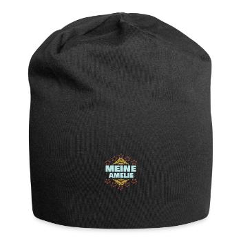 Maedchen Amelie - Jersey-Beanie - Schwarz - Vorne