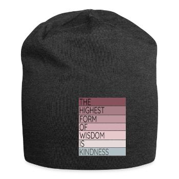 Forme de sagesse inspirante de gentillesse - Bonnet en jersey - charbon - Devant