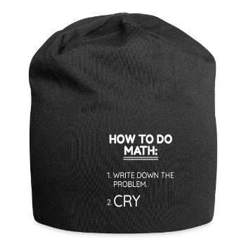 Drôle comment faire des maths pleurer - Bonnet en jersey - noir - Devant