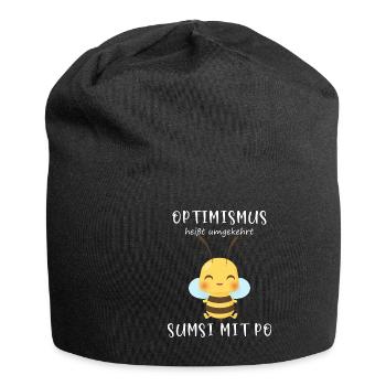 Biene Optimismus Sumsi mit Po - Jersey-Beanie - Schwarz - Vorne