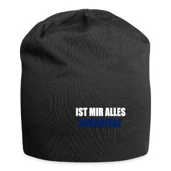 scheißegal - Jersey-Beanie - Schwarz - Vorne
