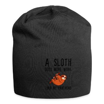 A Sloth Does More Work Than My Pancreas - Jersey Beanie - black - Front