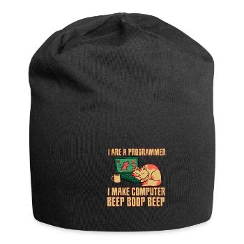 I Are A Programmer I Make Computer Beep Boop Beep - Jersey Beanie - black - Front