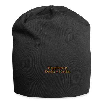 Happiness Is Debits Equals Credits 11 - Jersey Beanie - black - Front