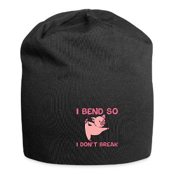 Je me plie pour ne pas casser - Bonnet en jersey - noir - Devant
