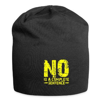 No is a complete sentence 17 - Jersey Beanie - black - Front
