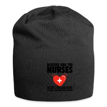 Blessed Are The Nurses - Jersey Beanie - black - Front