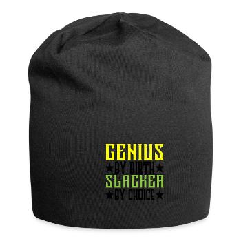 Genius By Birth Slacker By Choice 5 - Jersey-Beanie - Schwarz - Vorne