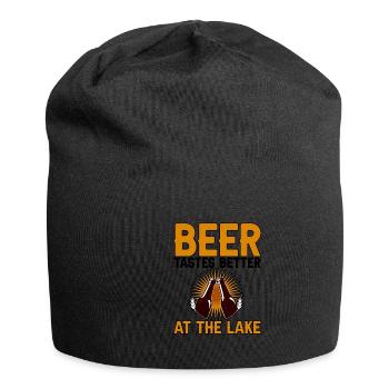 La bière a meilleur goût au lac 2 - Bonnet en jersey - noir - Devant