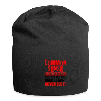 Common Sense Is Like Deodorant 3 - Jersey Beanie - black - Front