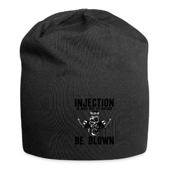 Injection Is Nice But I'd Rather Be Blown - Jersey Beanie - black - Front