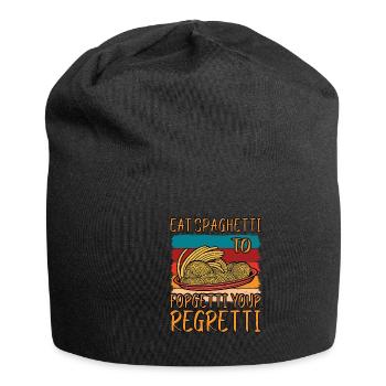 Eat Spaghetti To Forgetti Your Regretti 9 - Jersey-Beanie - Schwarz - Vorne