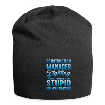 Construction Manager, Fighting Forces Of Stupid 2 - Jersey-Beanie - Schwarz - Vorne