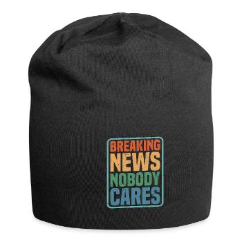 Breaking News, Nobody Cares 12 - Jersey-Beanie - Schwarz - Vorne