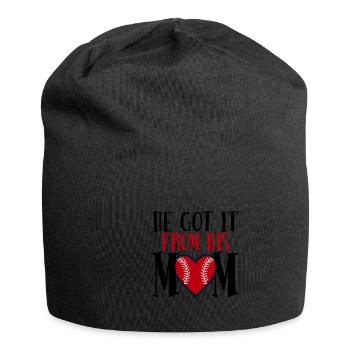 Il l’a obtenu de sa mère 4 - Bonnet en jersey - noir - Devant