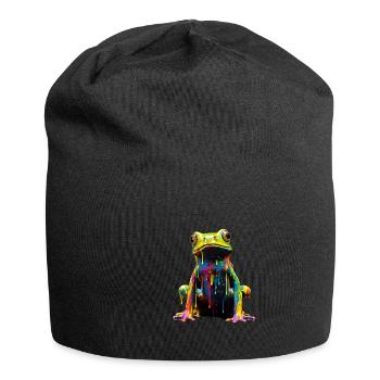 Rainbow Frog - Jersey Beanie - black - Front