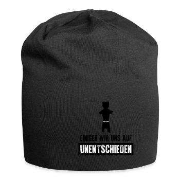 unentschieden - Jersey-Beanie - Schwarz - Vorne