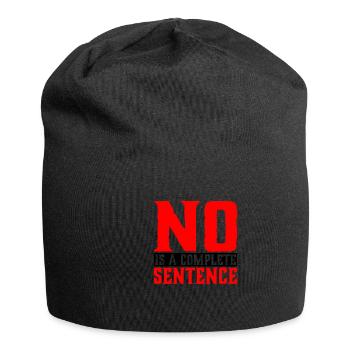 No Is A Complete Sentence 32 - Jersey Beanie - black - Front
