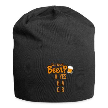 Do I Want Beer, A Yes 4 - Jersey Beanie - black - Front