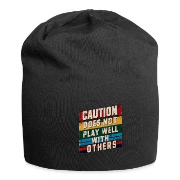 Caution Does Not Play Well With Others 90 - Jersey-Beanie - Schwarz - Vorne