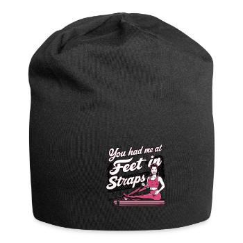 You Had Me At Feet In Straps 60 - Jersey Beanie - black - Front