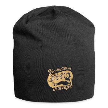 You Had Me At Feet In Straps 61 - Jersey-Beanie - Schwarz - Vorne